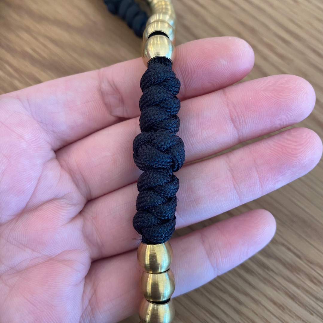 Weapon For These Times: Black Brass Miraculous Medal Paracord Rosary