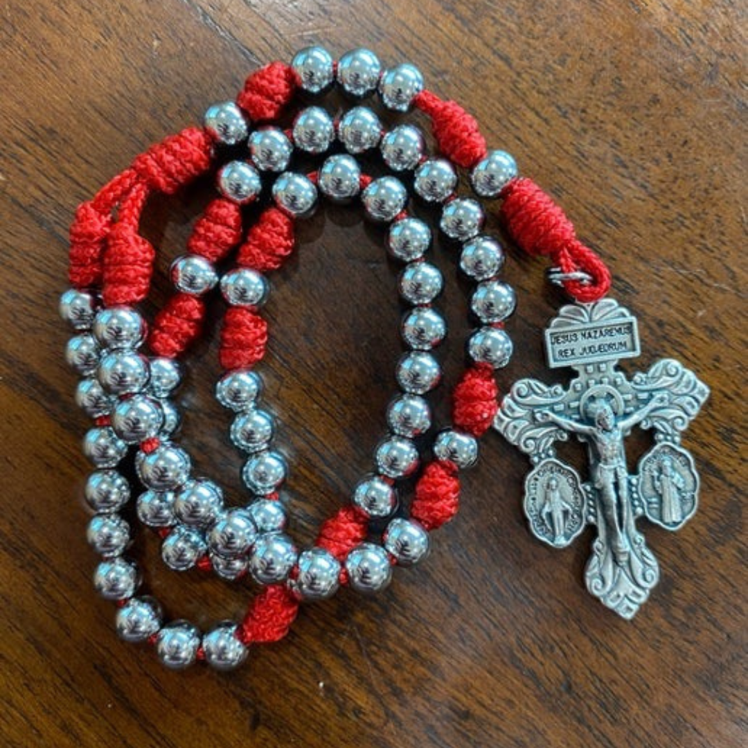 Miniature Stainless steel Pardon Indulgence Paracord Rosary