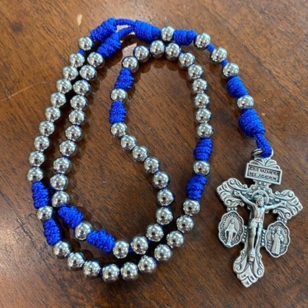 Miniature Stainless steel Pardon Indulgence Paracord Rosary