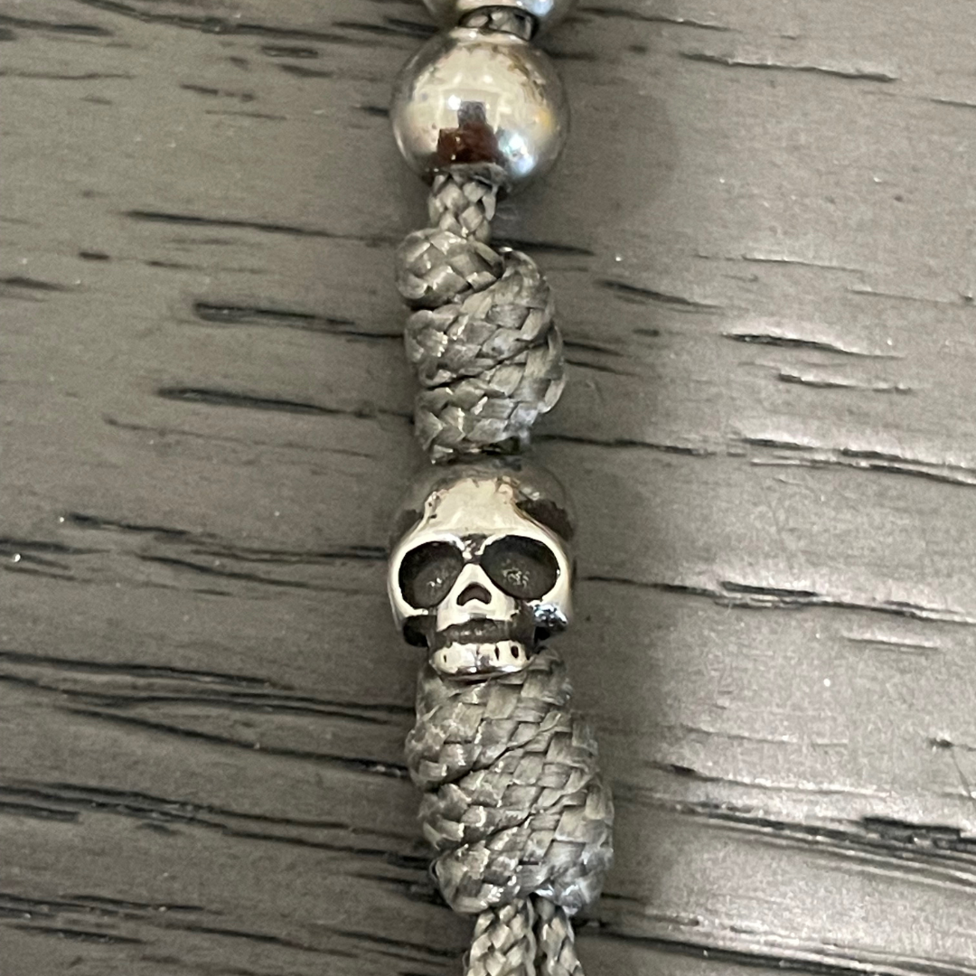 Miniature Memento Mori Paracord Rosary with St Benedict Crucifix