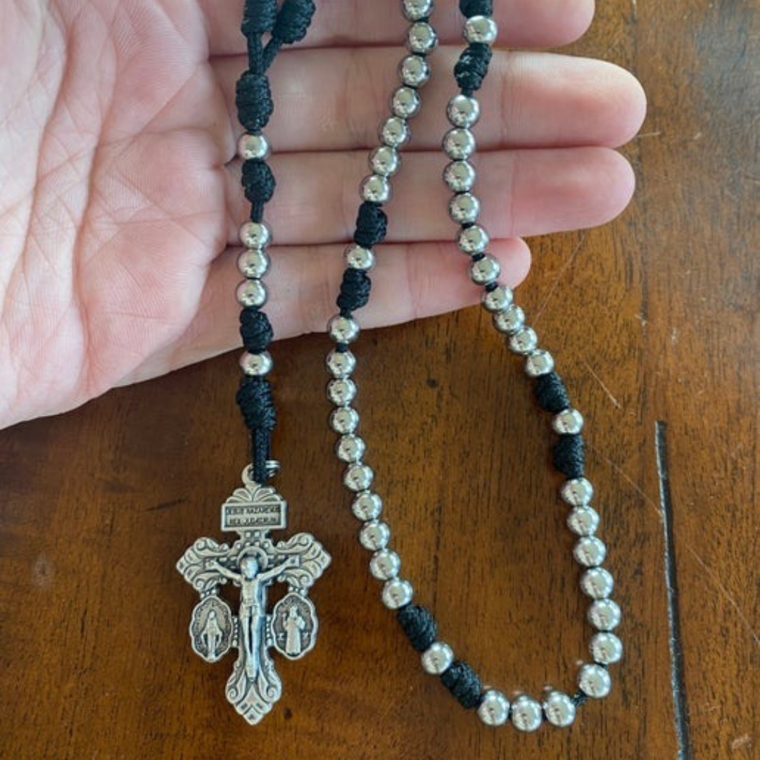 Miniature Stainless steel Pardon Indulgence Paracord Rosary