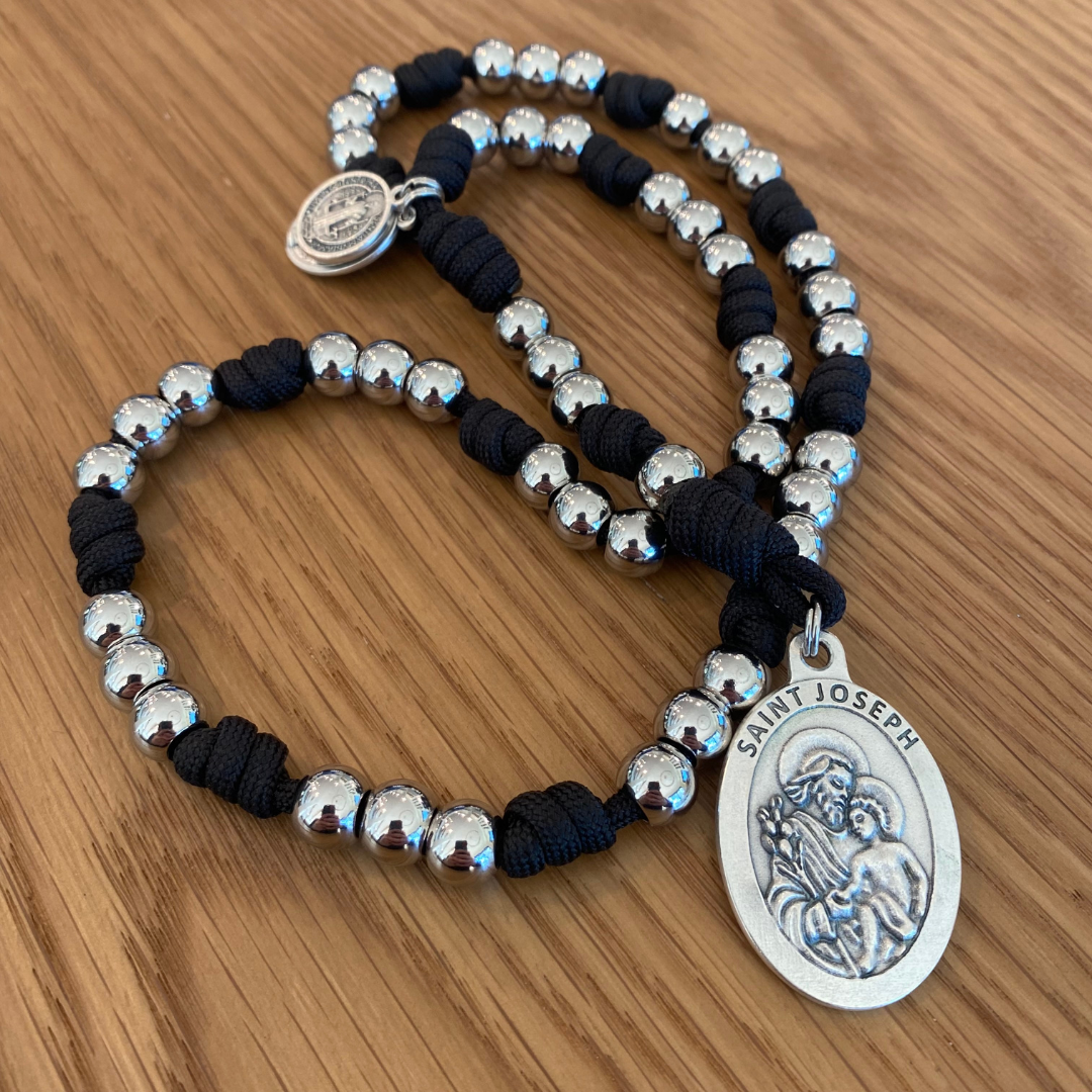 St Joseph Stainless Steel Paracord Chaplet
