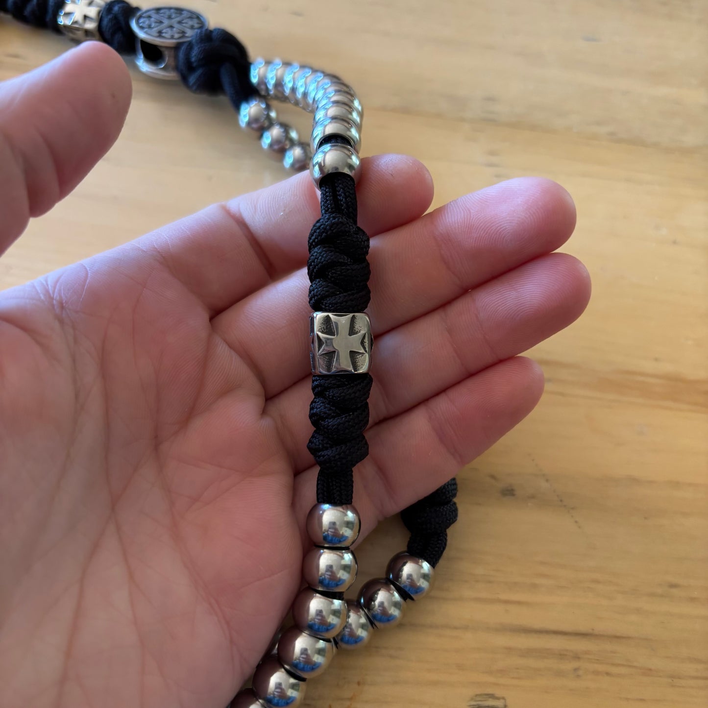 Weapon for these Times: Stainless Steel Jerusalem Cross and St Benedict Rosary