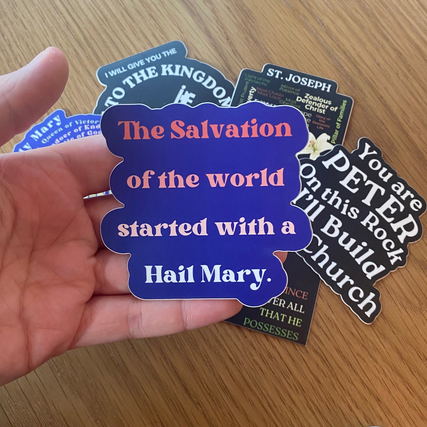 "Hail Mary" Matte Water Bottle/Laptop Sticker