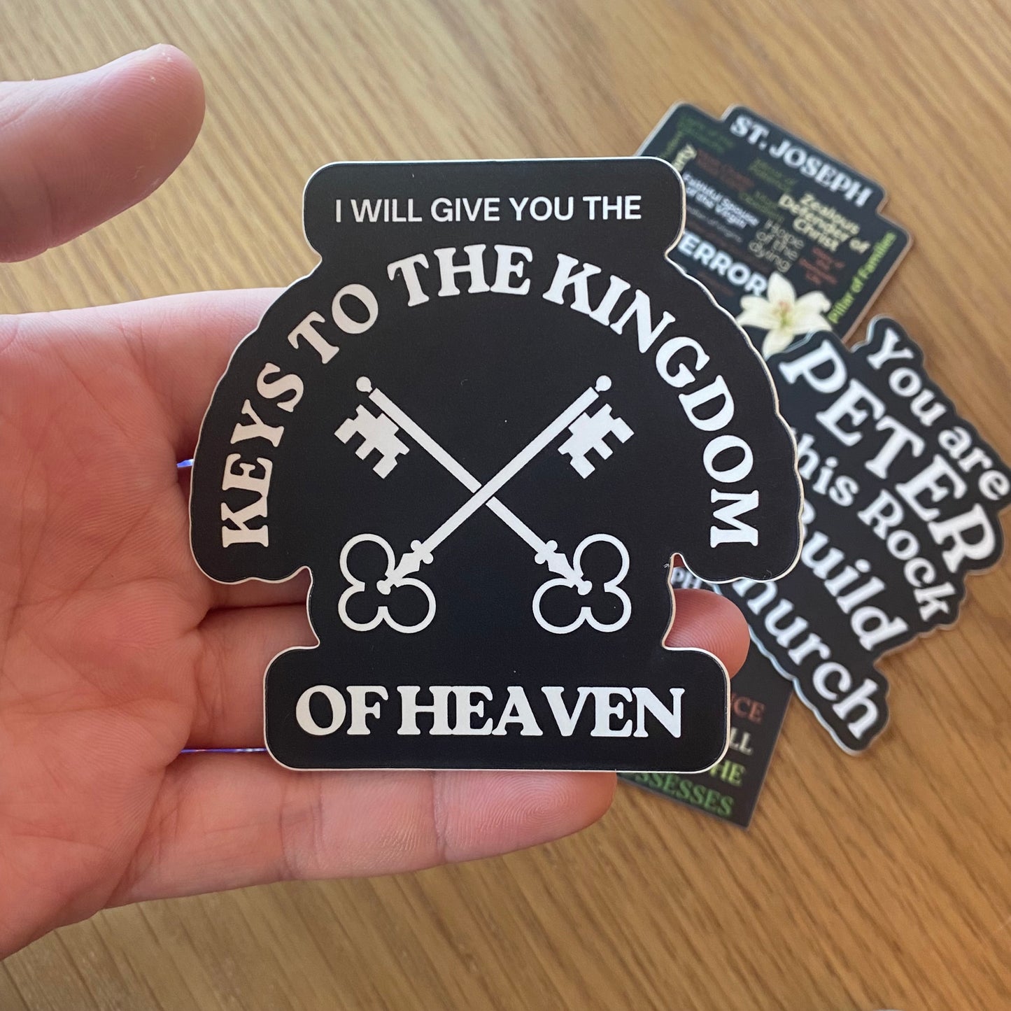 "Keys to the Kingdom" St Peter Matte Laptop/Water Bottle Sticker