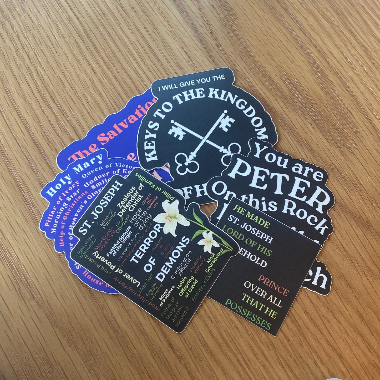 Catholic Water Bottle/Laptop Sticker Bundle