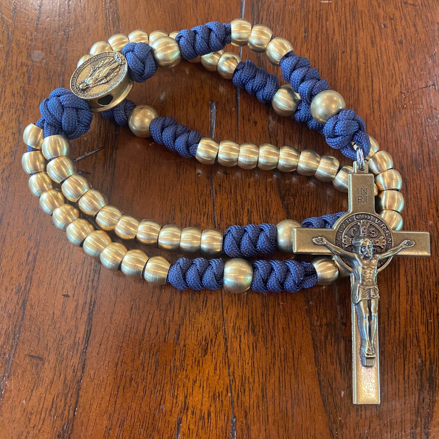 Weapon for these Times: Navy Miraculous Medal Paracord Rosary