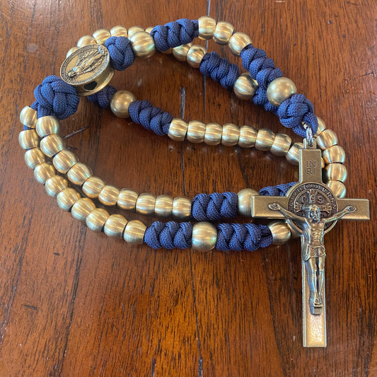 Weapon for these Times: Navy Miraculous Medal Paracord Rosary
