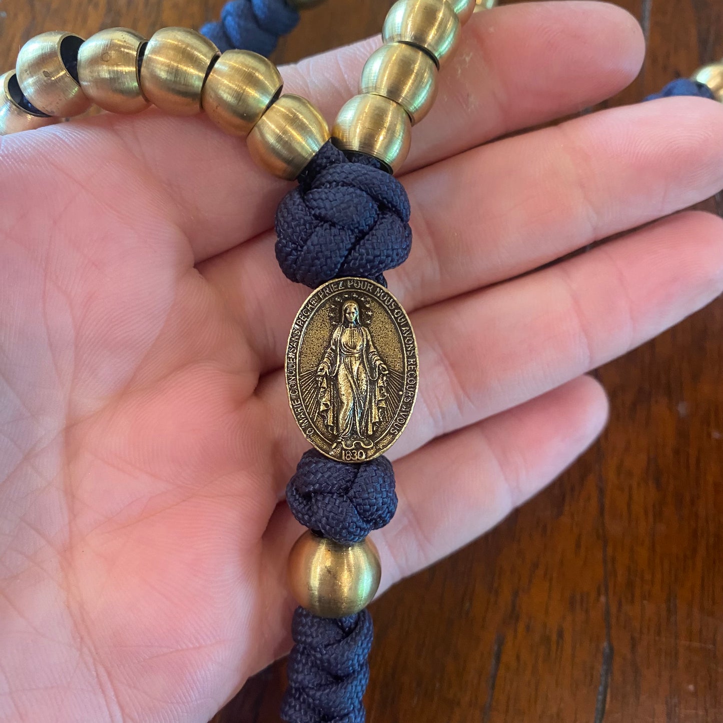 Weapon for these Times: Navy Miraculous Medal Paracord Rosary