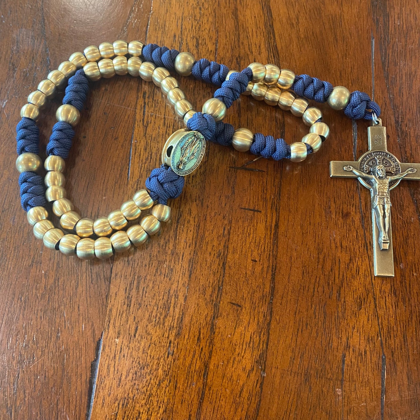 Weapon for these Times: Navy Miraculous Medal Paracord Rosary