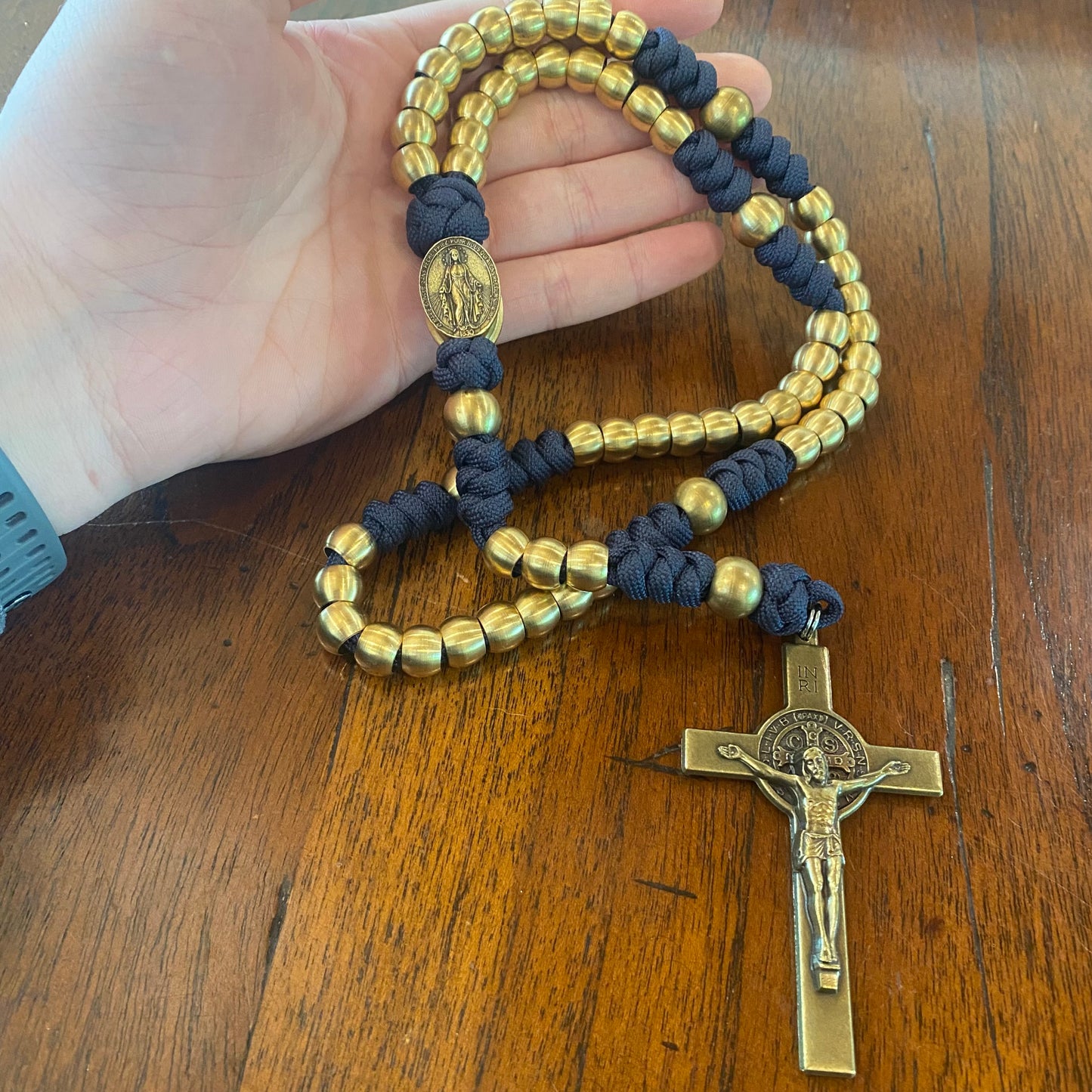 Weapon for these Times: Navy Miraculous Medal Paracord Rosary