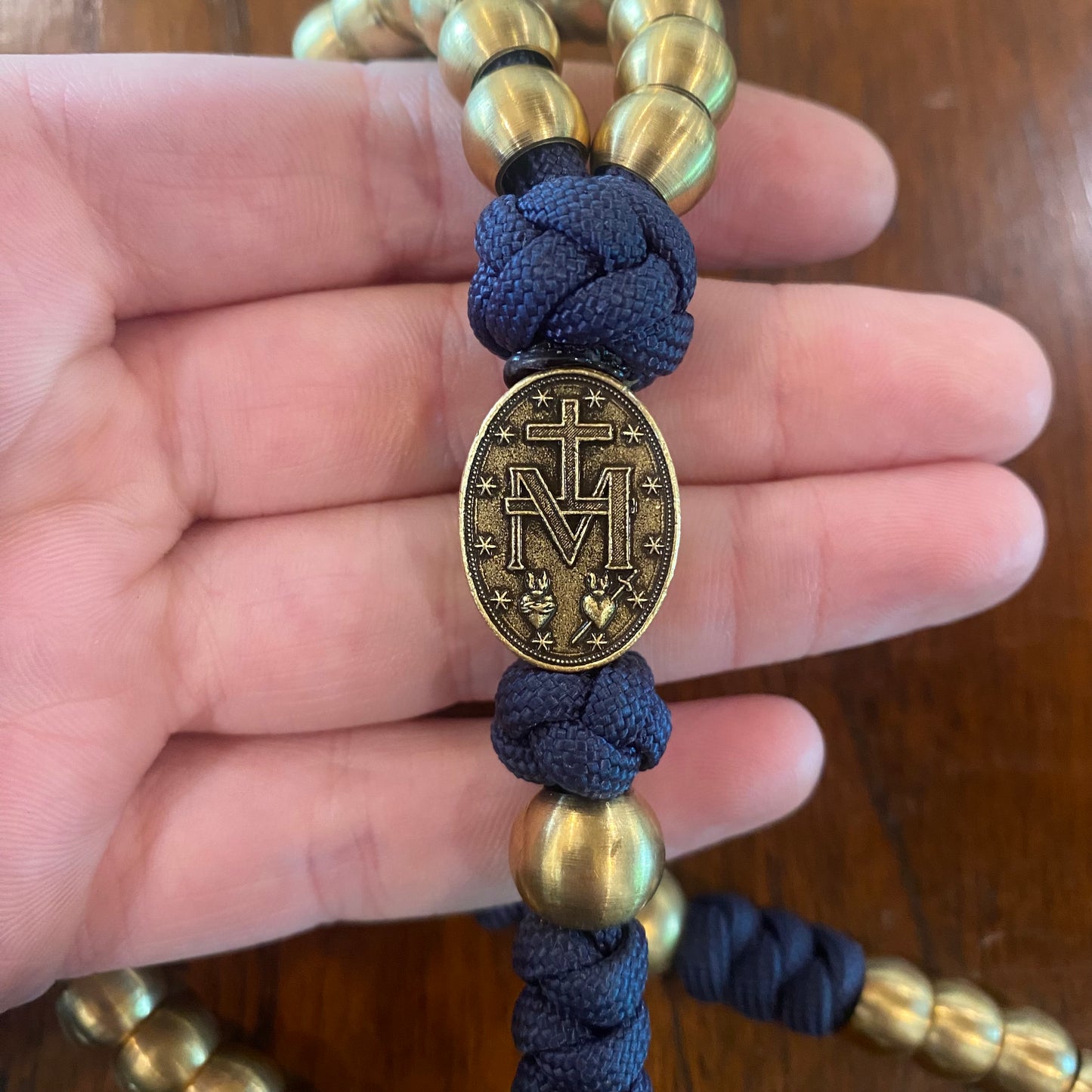 Weapon for these Times: Navy Miraculous Medal Paracord Rosary