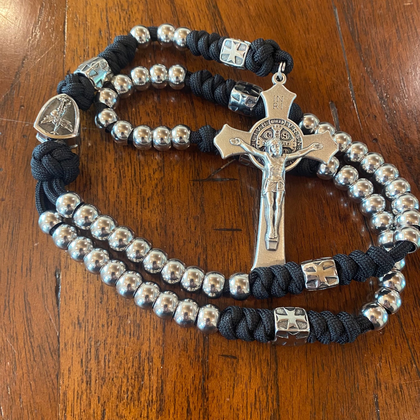 Weapon for these Times: Stainless Steel St Michael Paracord Rosary