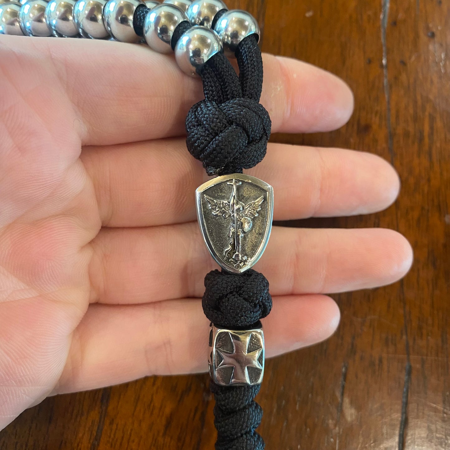 Weapon for these Times: Stainless Steel St Michael Paracord Rosary