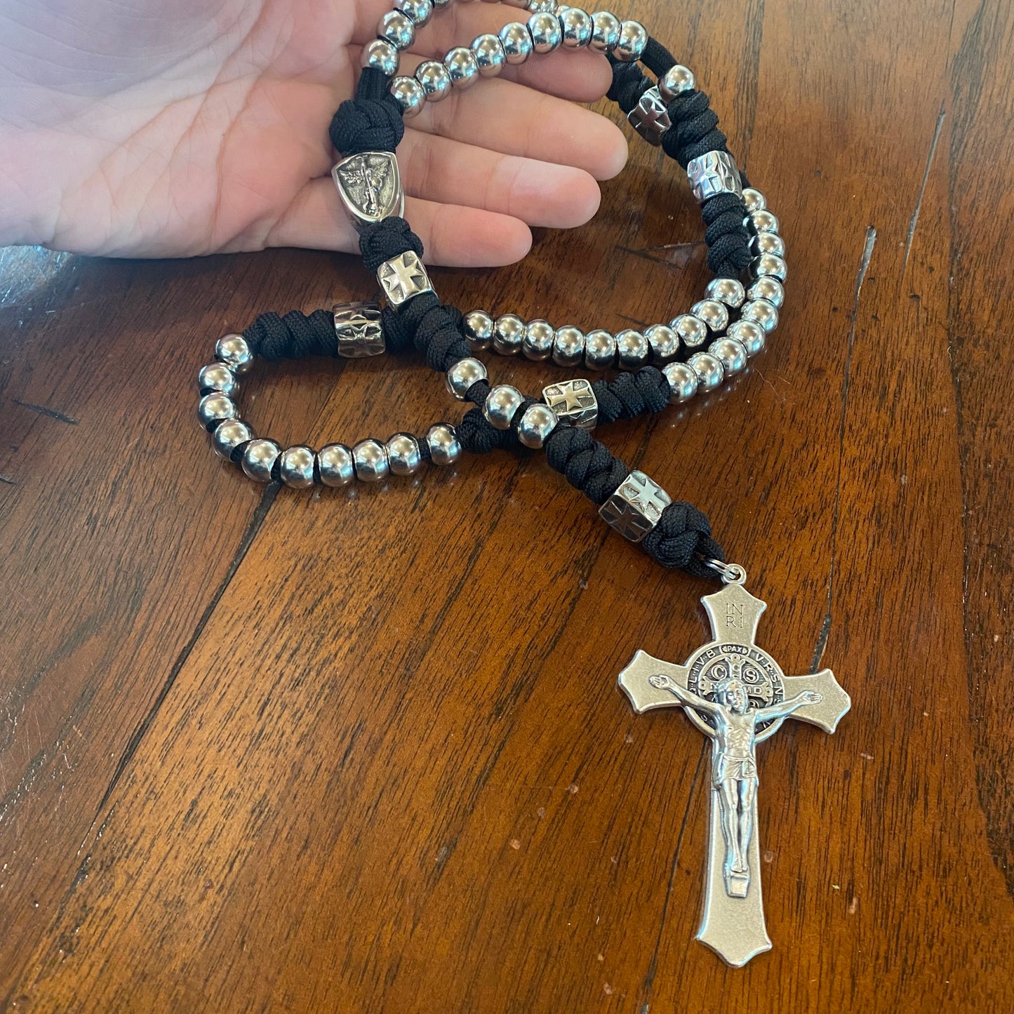 Weapon for these Times: Stainless Steel St Michael Paracord Rosary