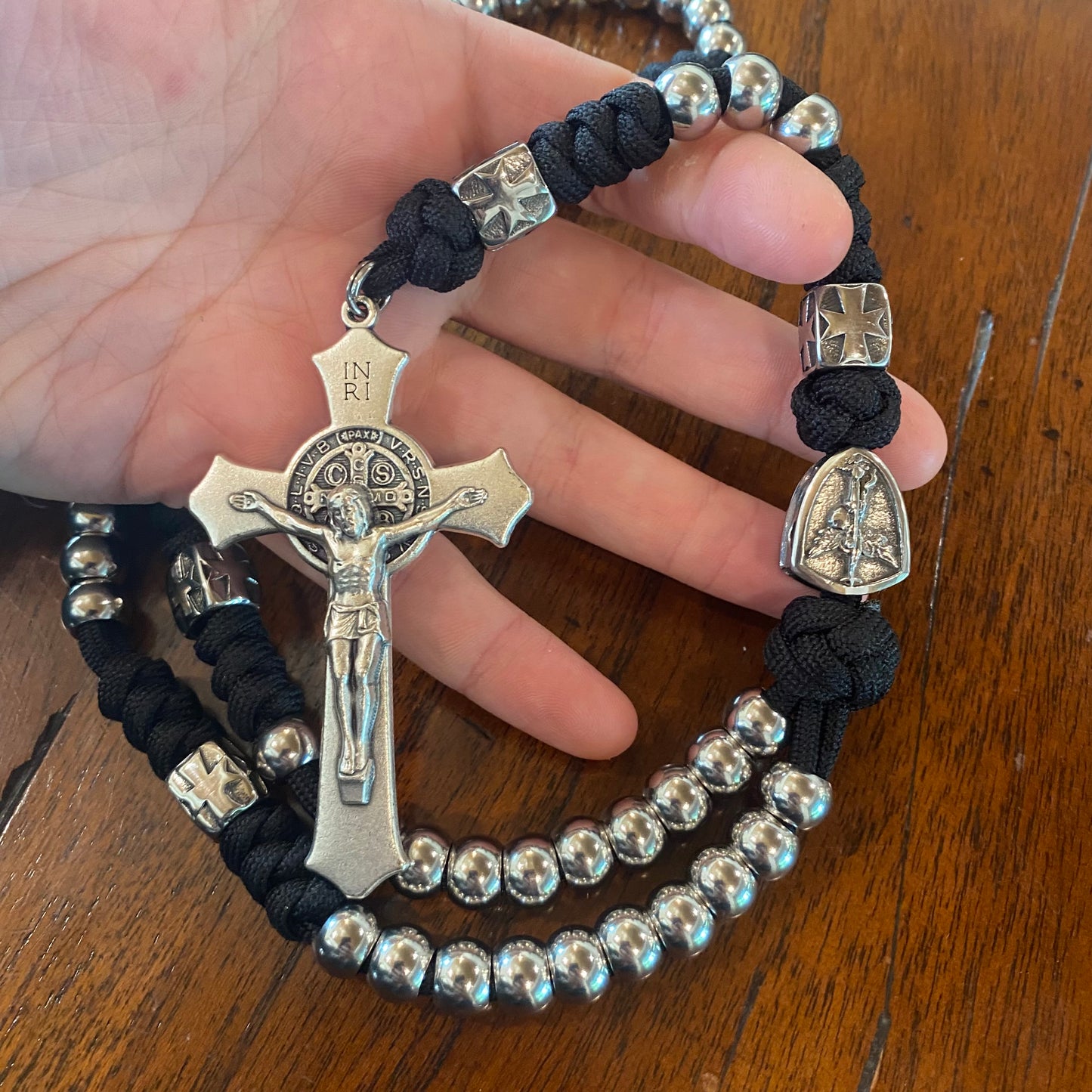 Weapon for these Times: Stainless Steel St Michael Paracord Rosary