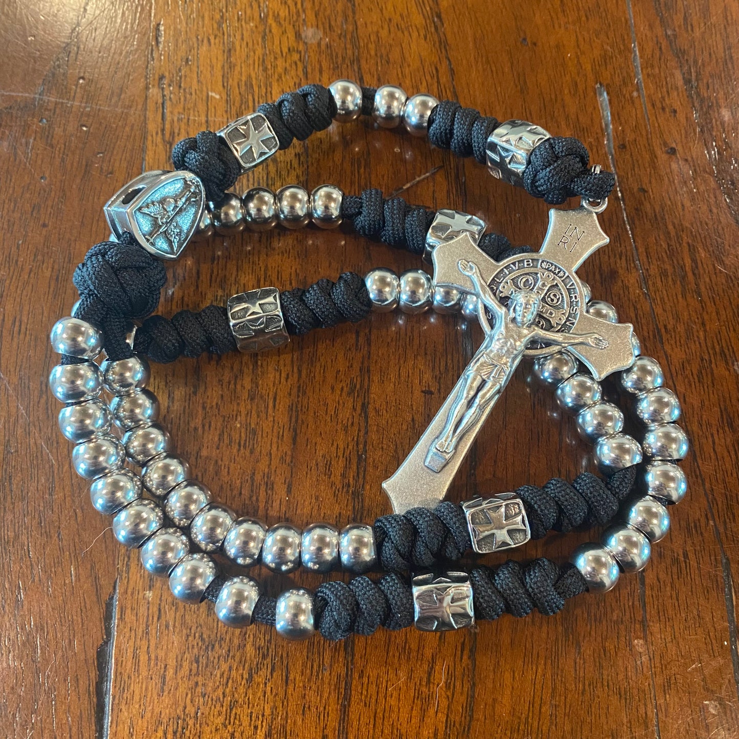 Weapon for these Times: Stainless Steel St Michael Paracord Rosary