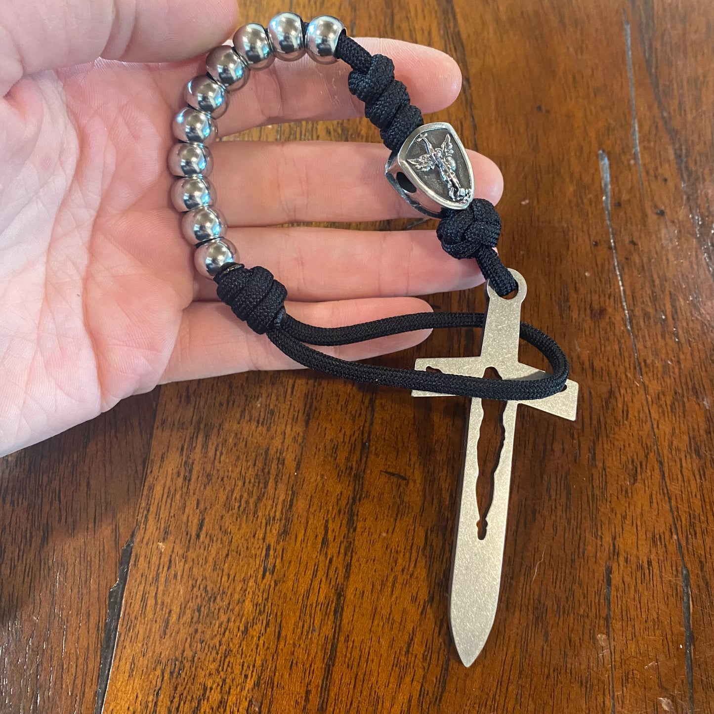 Solid Stainless Steel St Michael Decade Rosary