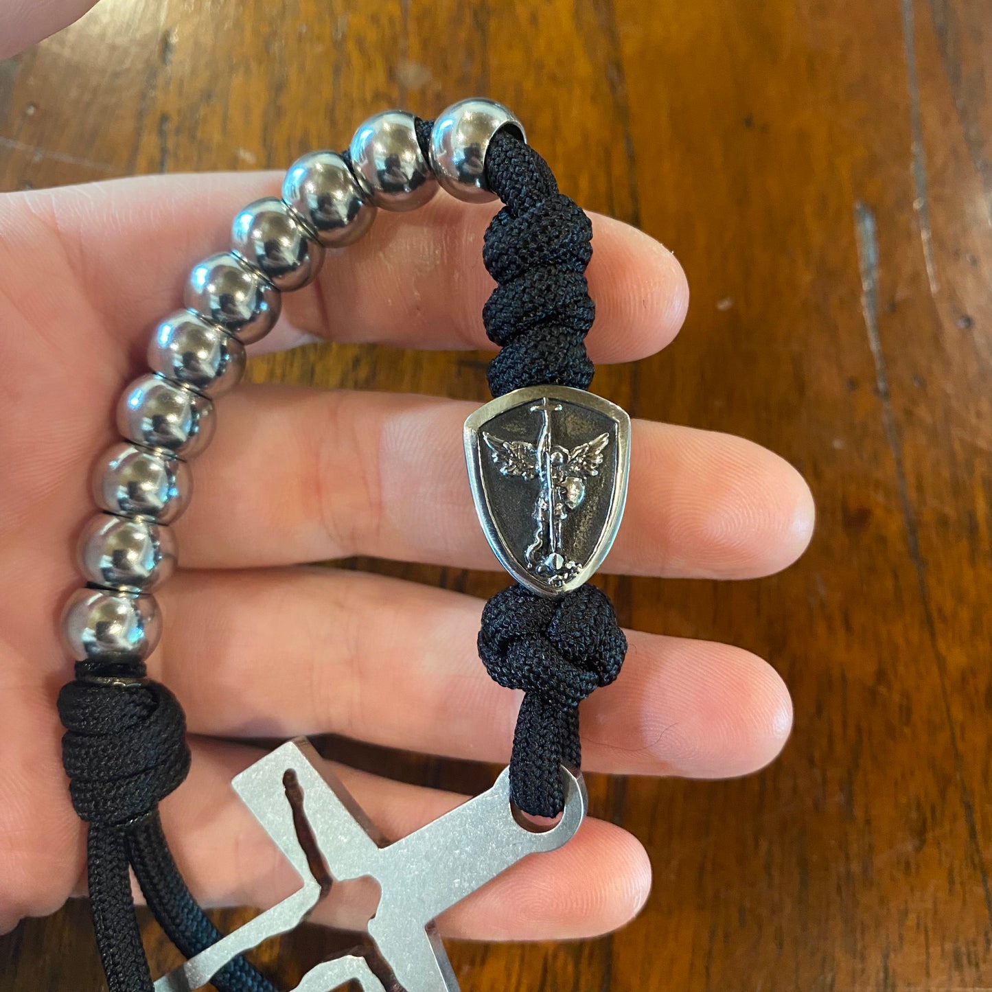 Solid Stainless Steel St Michael Decade Rosary