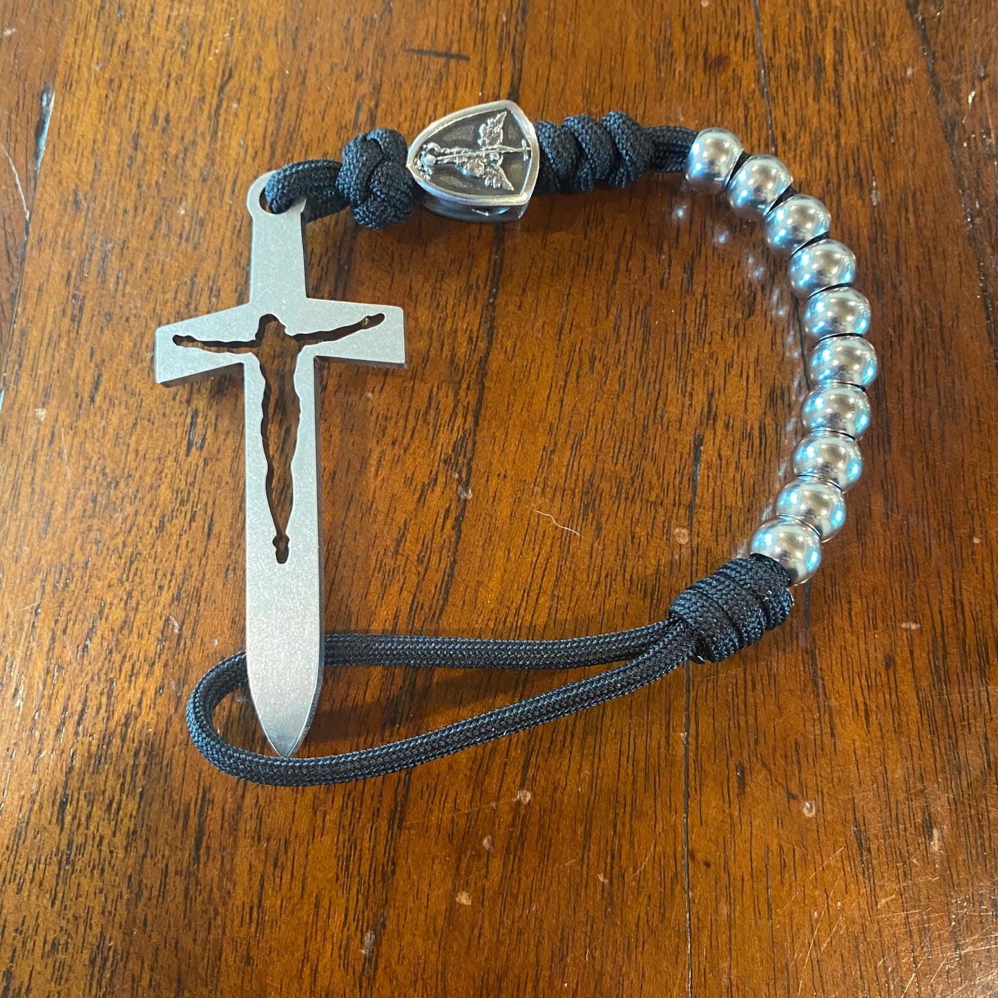 Solid Stainless Steel St Michael Decade Rosary