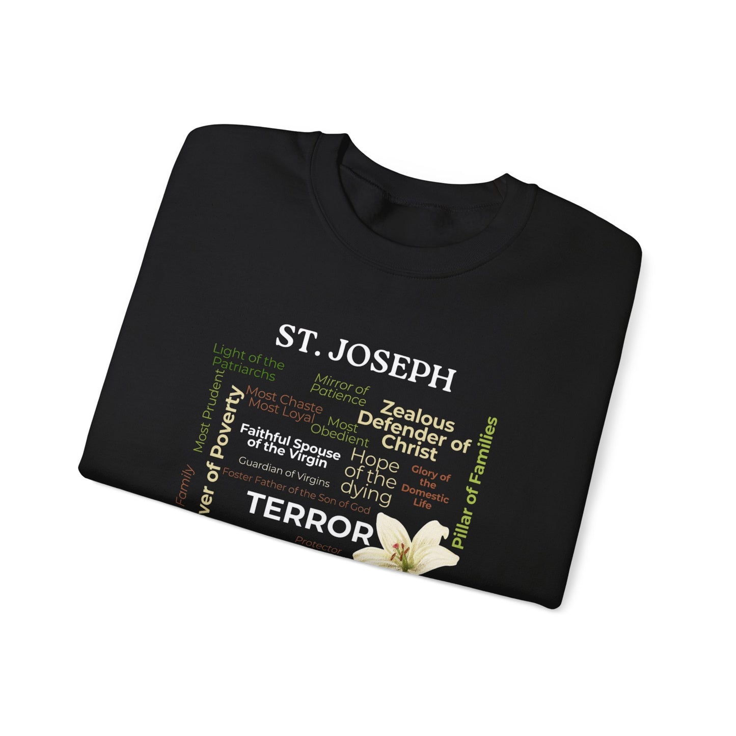 St Joseph Titles Crewneck Sweatshirt - Terror of Demons