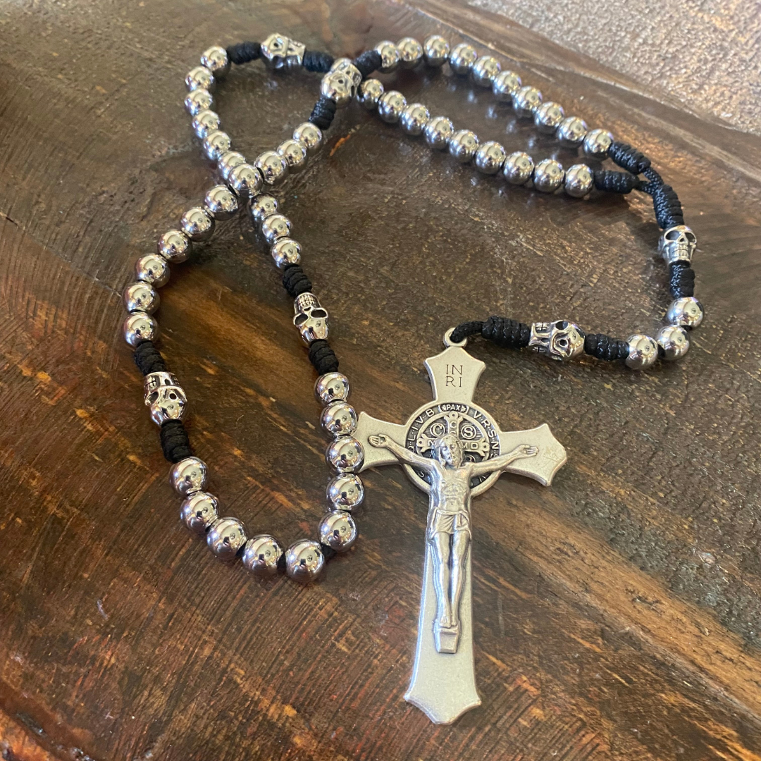 Stainless Steel Memento Mori Rosary