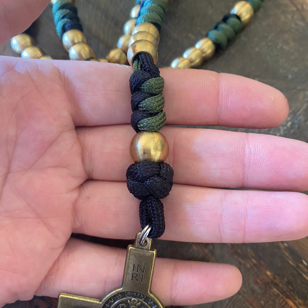 Weapon for These Times: St Benedict/Jerusalem Cross Paracord Rosary