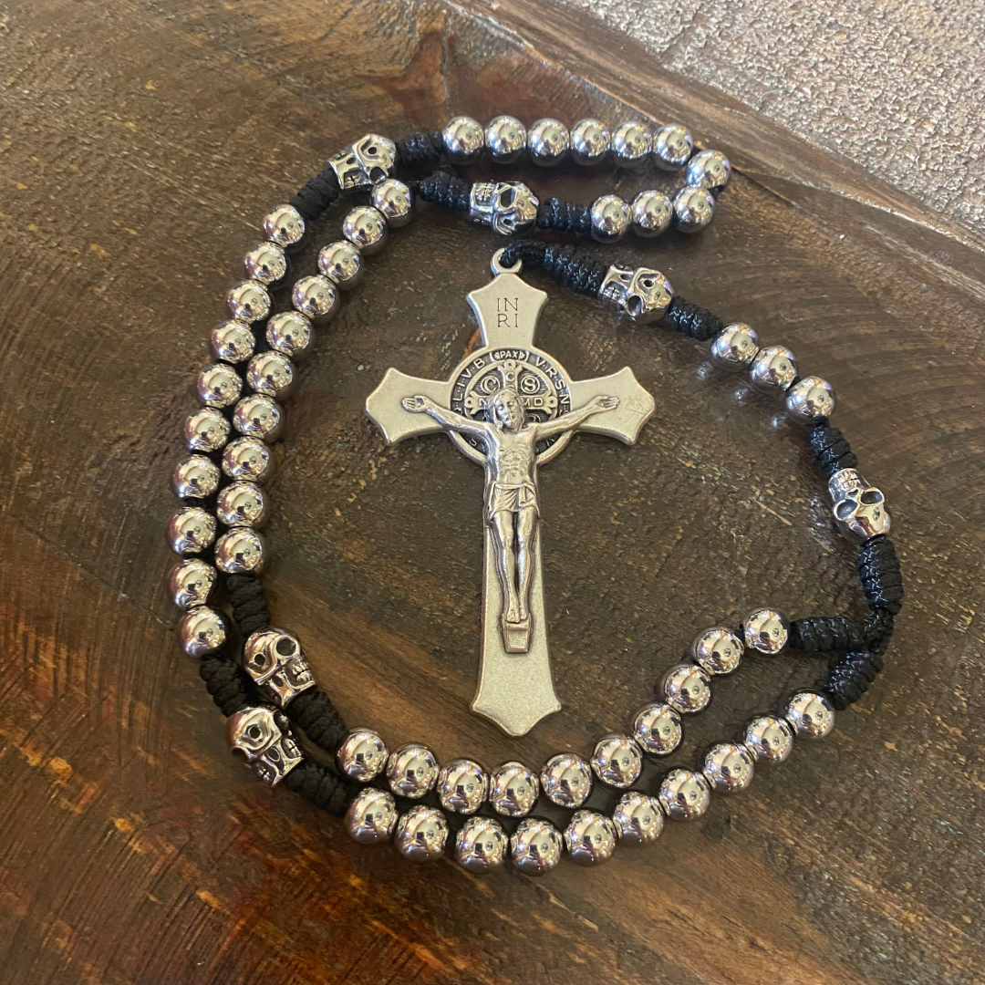 Stainless Steel Memento Mori Rosary