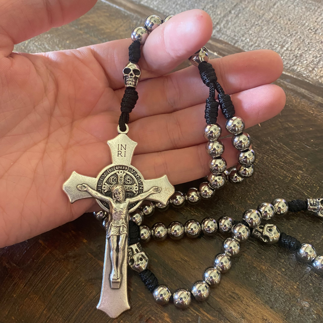 Stainless Steel Memento Mori Rosary