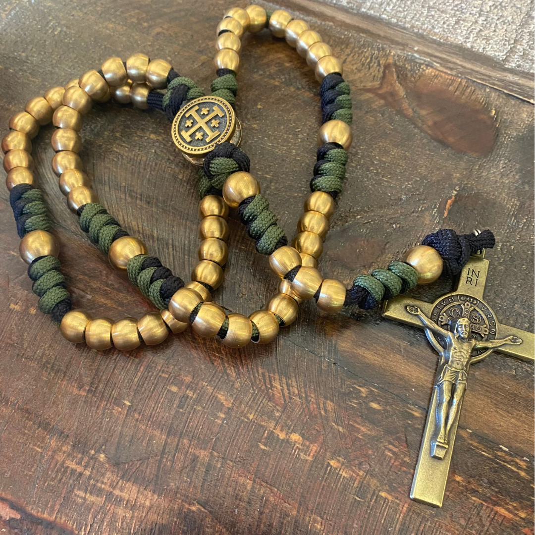 Weapon for These Times: St Benedict/Jerusalem Cross Paracord Rosary