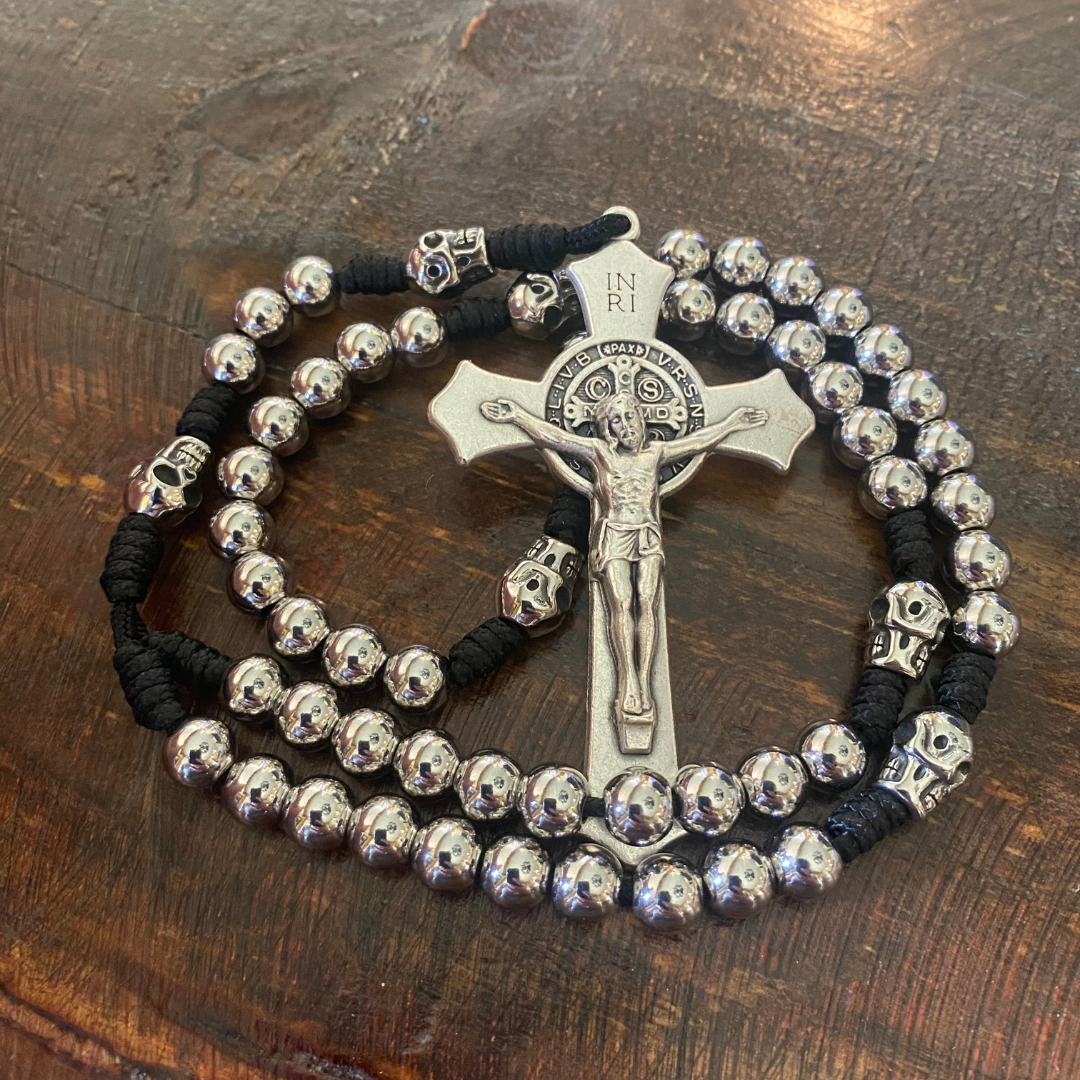 Stainless Steel Memento Mori Rosary