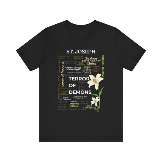 "Terror of Demons" St Joseph Catholic T-Shirt