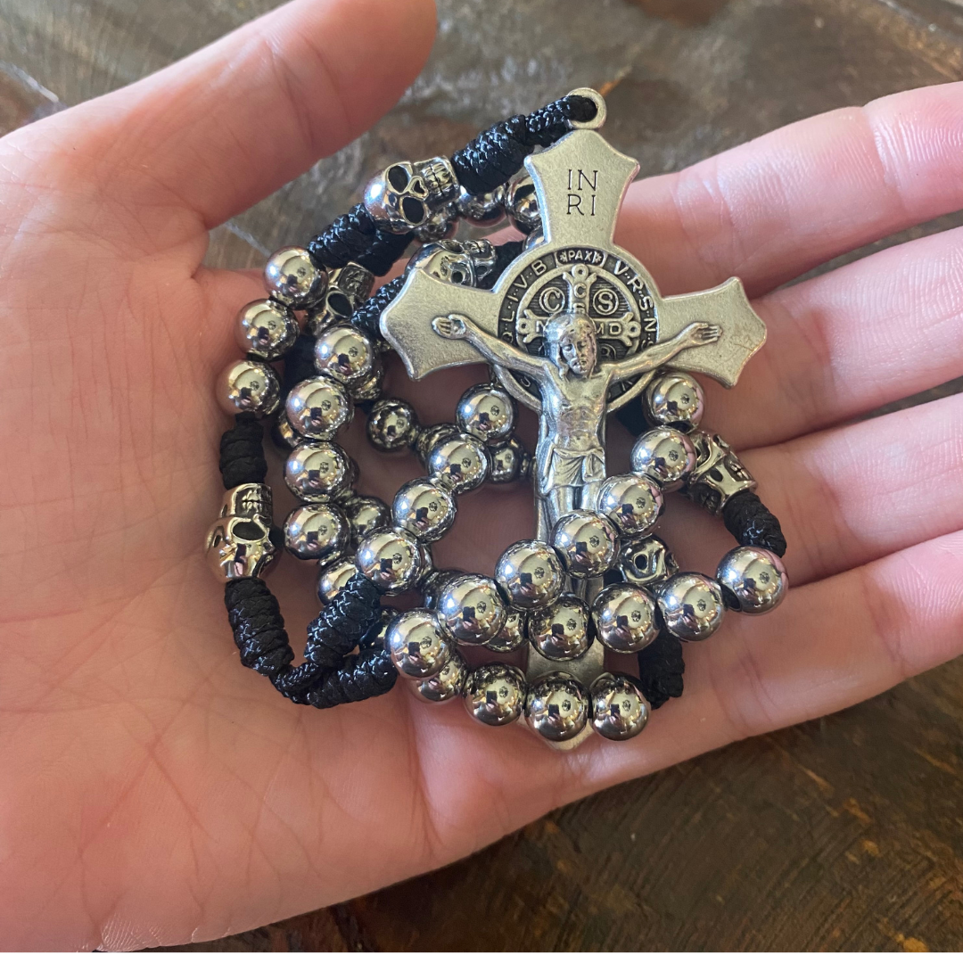 Stainless Steel Memento Mori Rosary