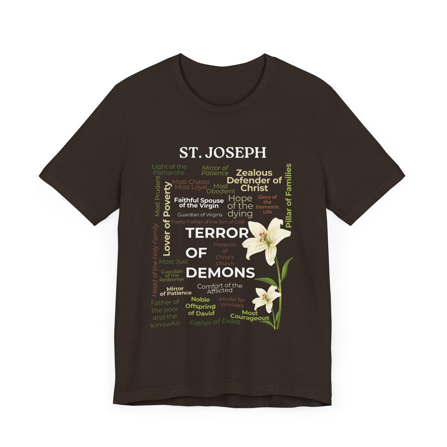 "Terror of Demons" St Joseph Catholic T-Shirt