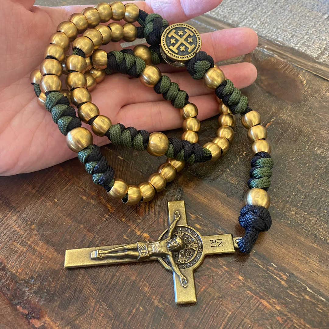 Weapon for These Times: St Benedict/Jerusalem Cross Paracord Rosary