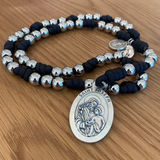 St Joseph Stainless Steel Paracord Chaplet