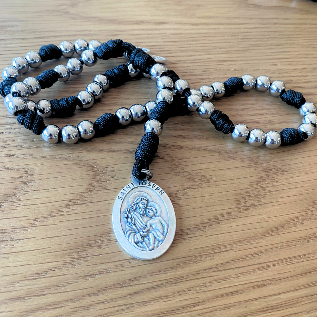 St Joseph Stainless Steel Paracord Chaplet