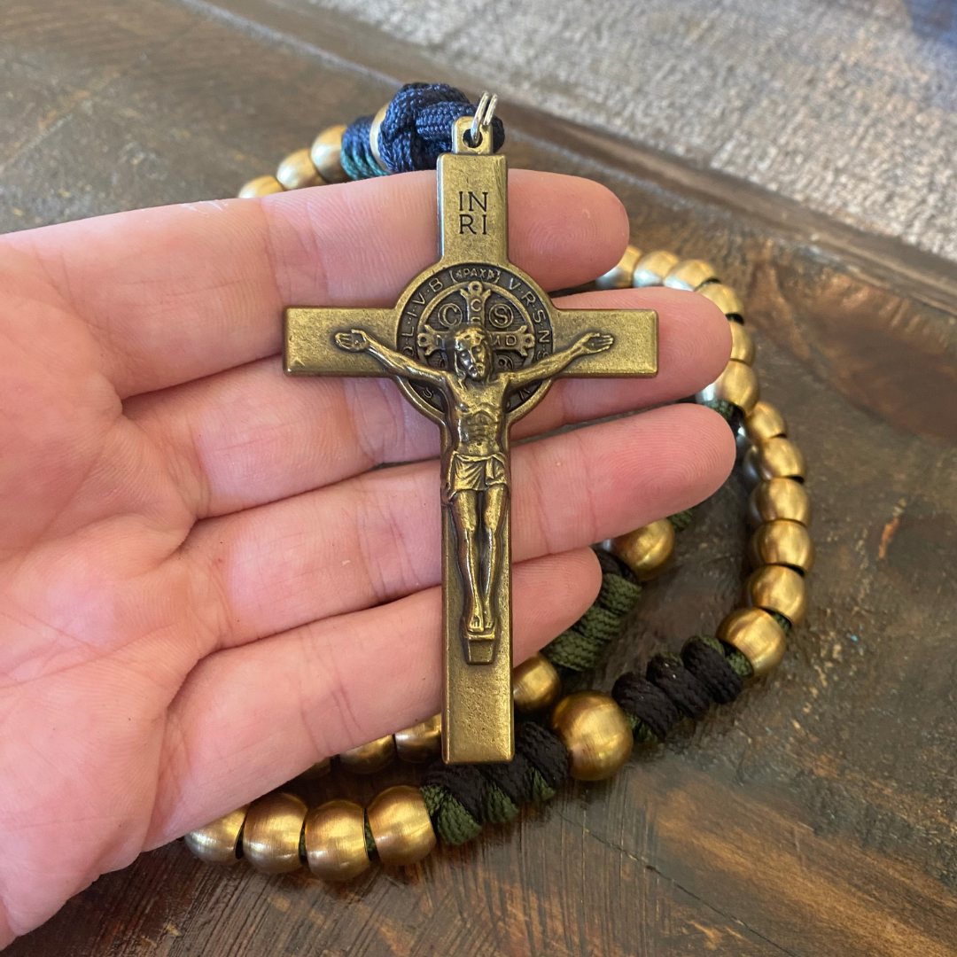 Weapon for These Times: St Benedict/Jerusalem Cross Paracord Rosary