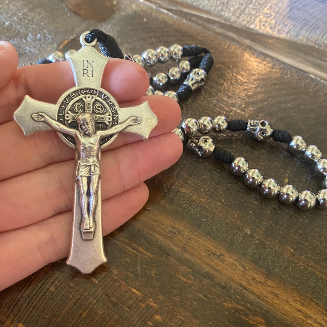 Stainless Steel Memento Mori Rosary