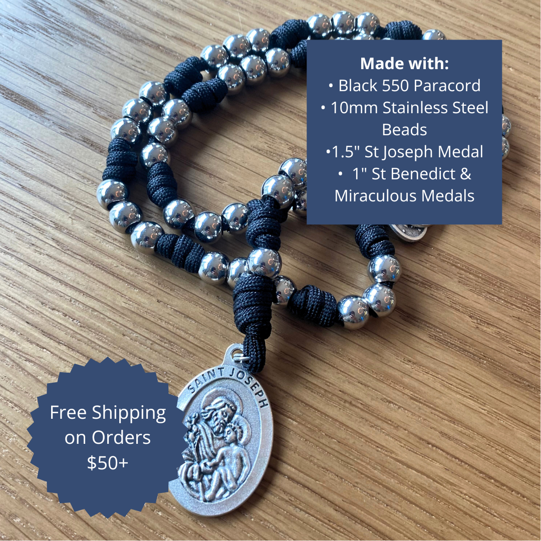 St Joseph Stainless Steel Paracord Chaplet