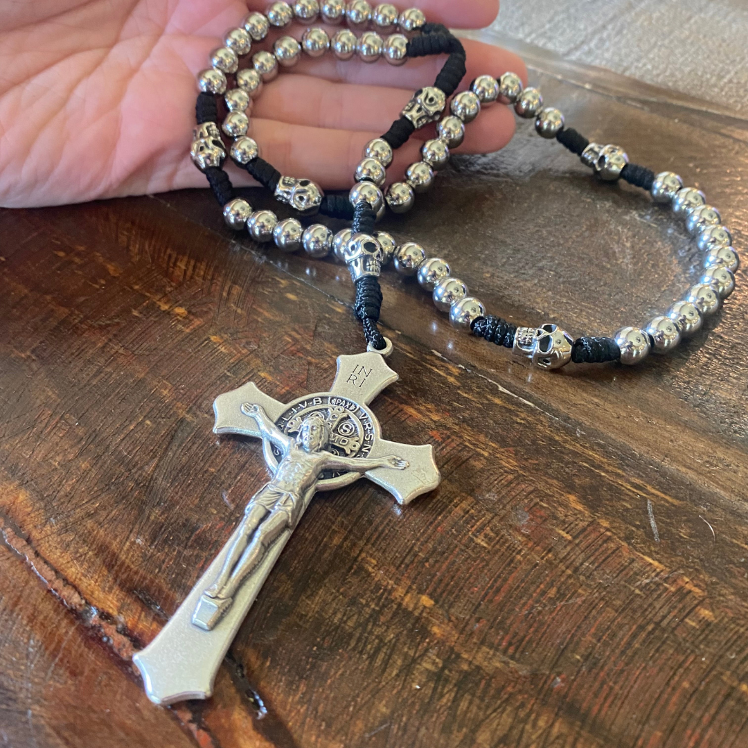 Stainless Steel Memento Mori Rosary