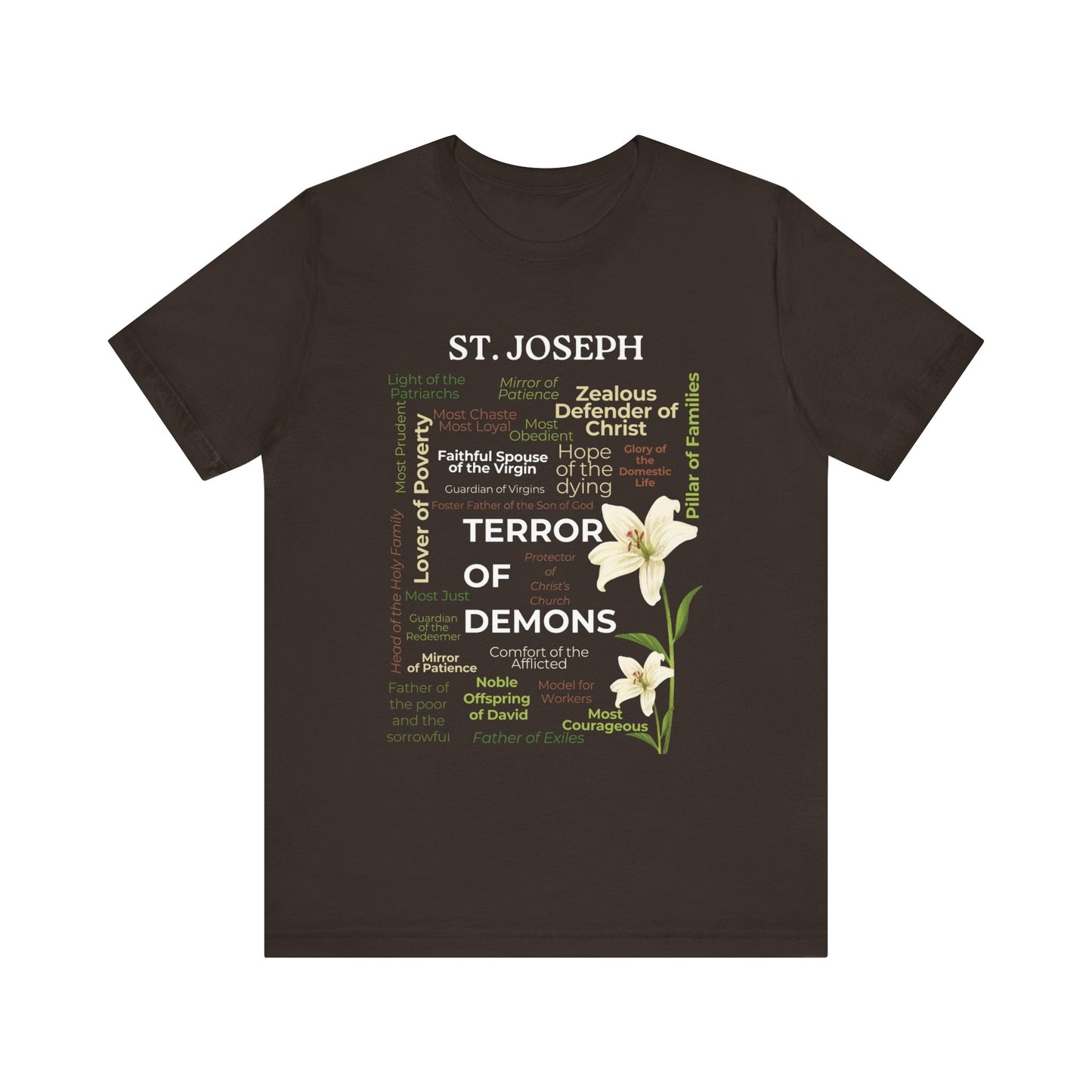 "Terror of Demons" St Joseph Catholic T-Shirt