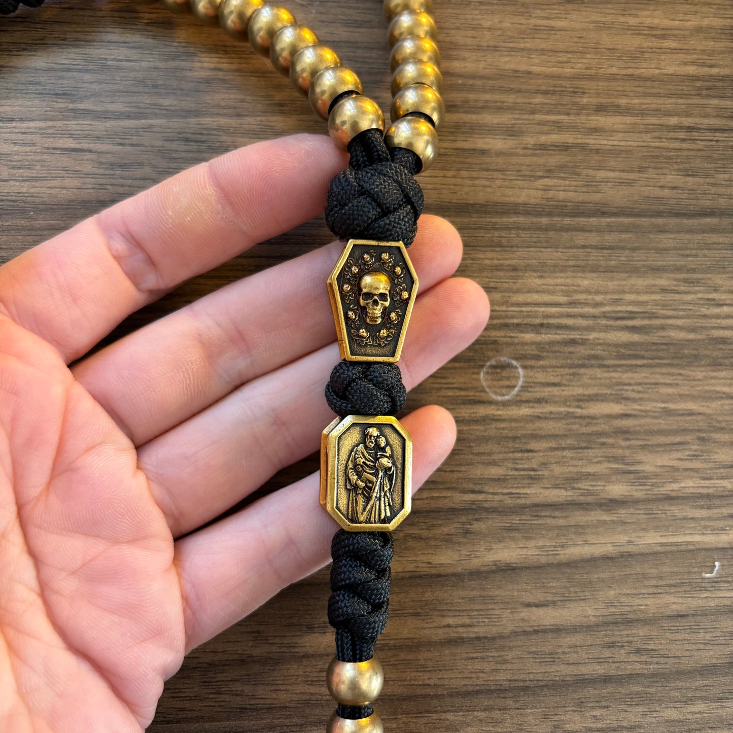 Weapon for These Times: Holy Death Brass Paracord Rosary