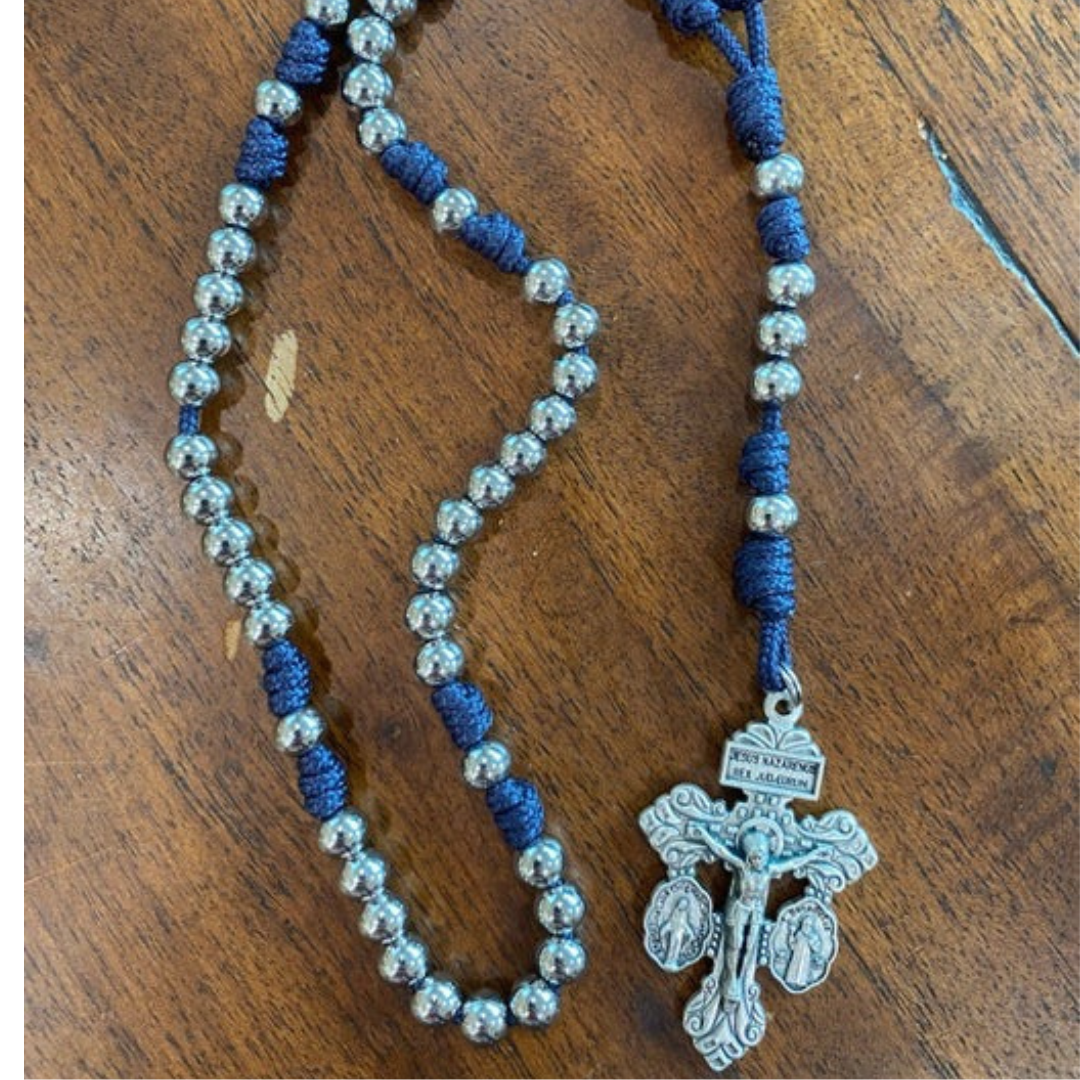 Miniature Stainless steel Pardon Indulgence Paracord Rosary