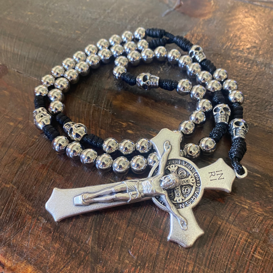 Stainless Steel Memento Mori Rosary