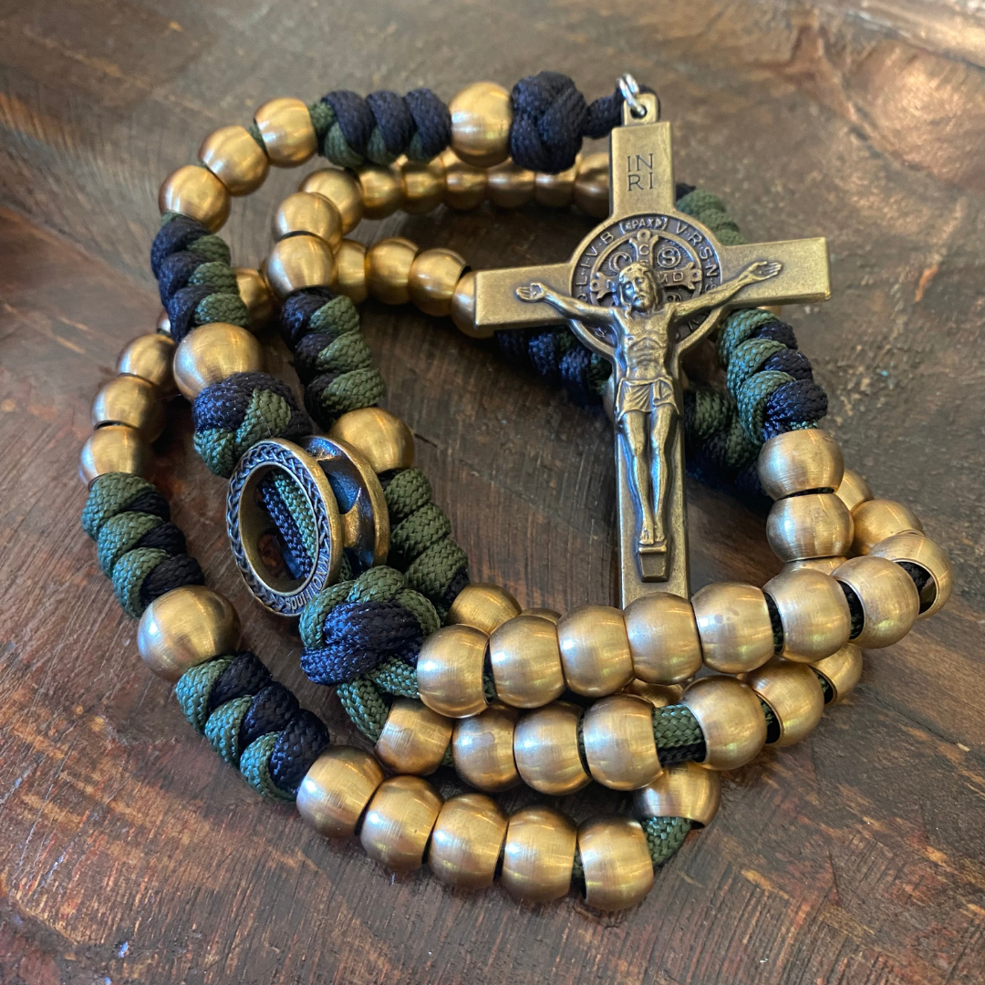 Weapon for These Times: St Benedict/Jerusalem Cross Paracord Rosary