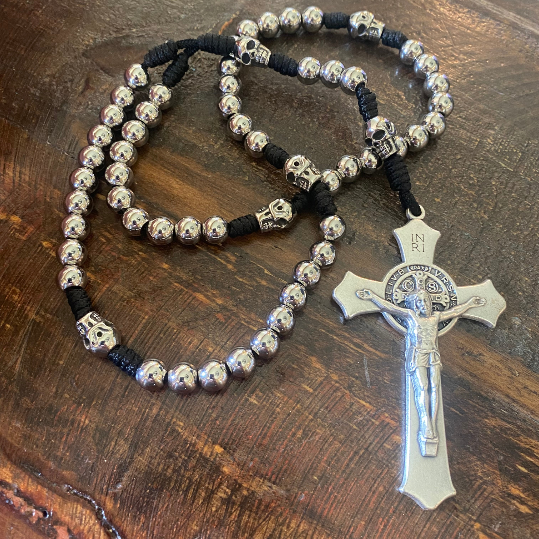 Stainless Steel Memento Mori Rosary