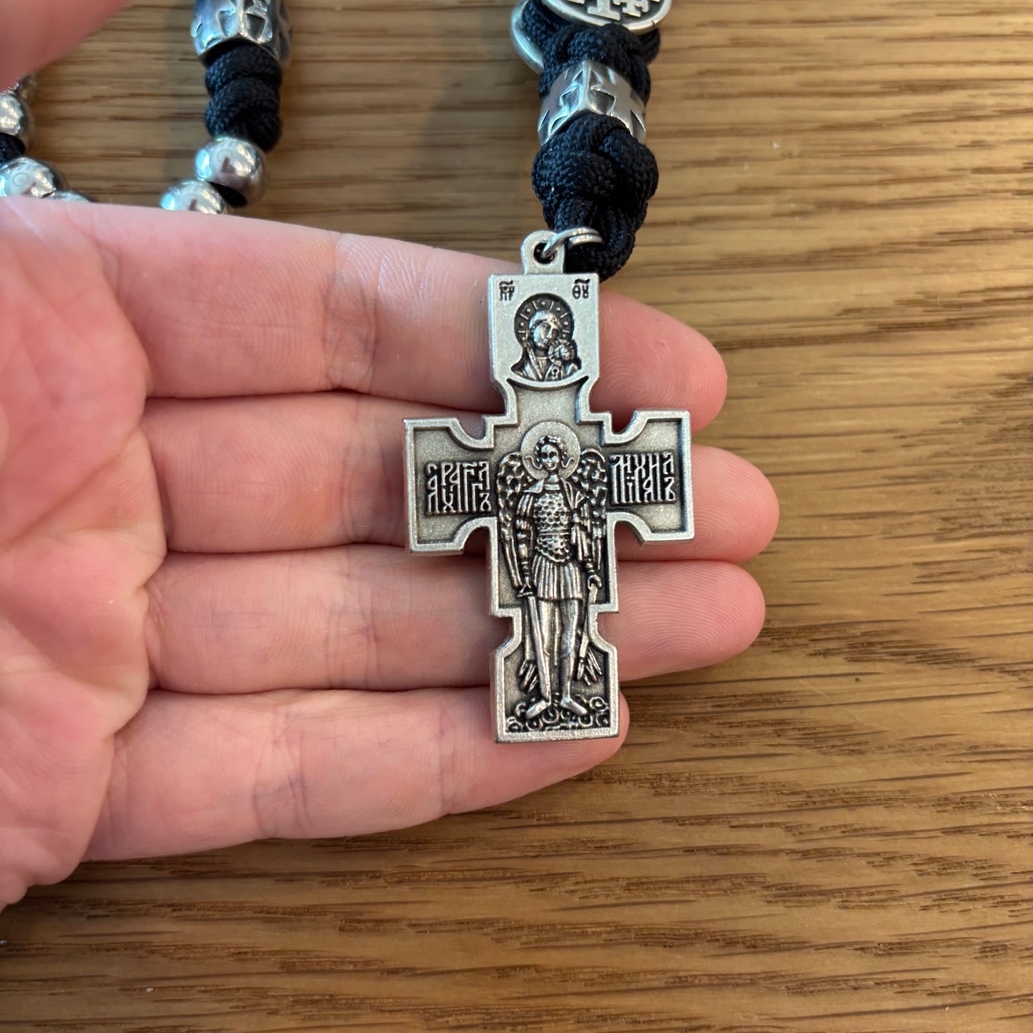 Double Corded 33 Bead Chotki with Jerusalem Cross Centerpiece