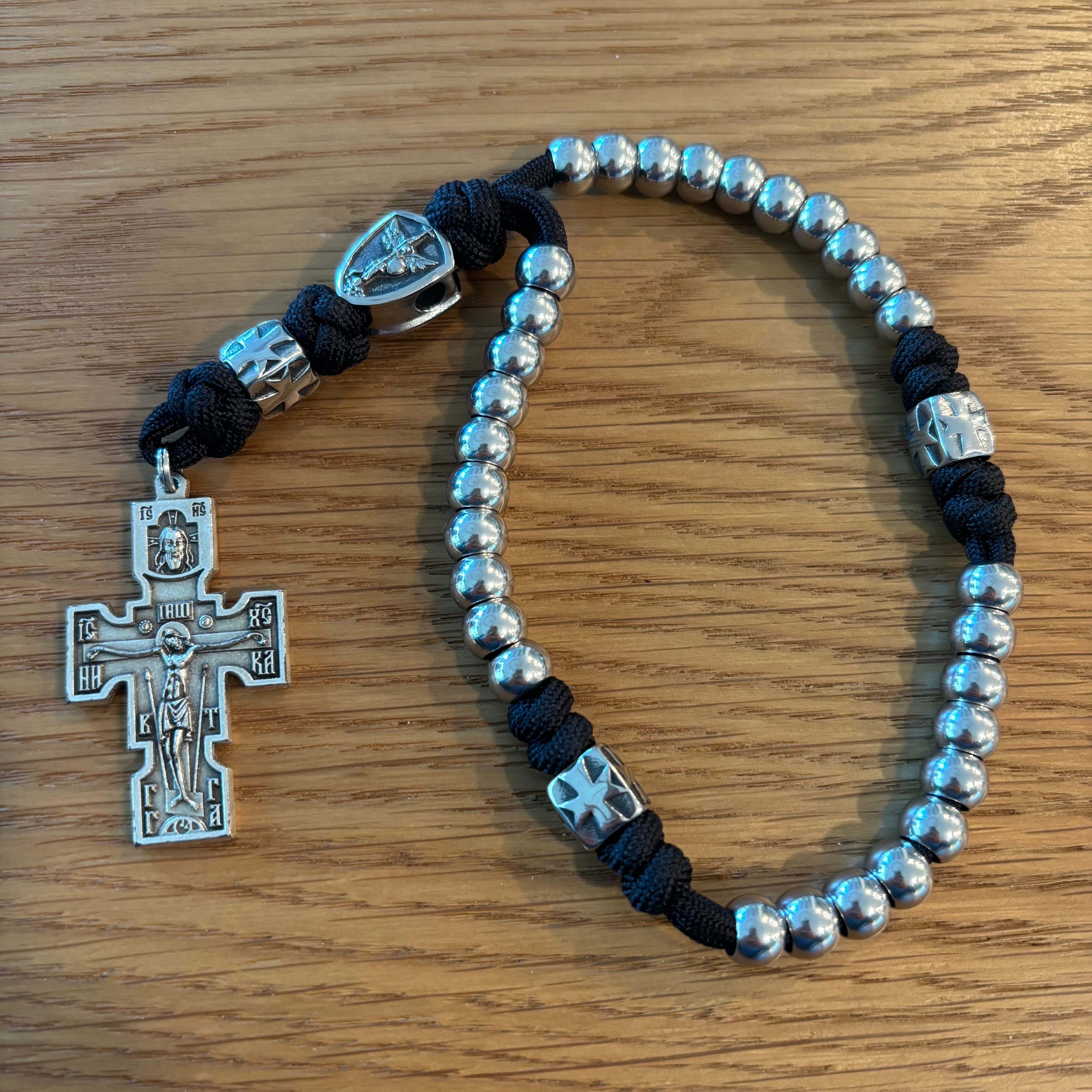 Double Corded 33 Bead Chotki with St Michael Centerpiece