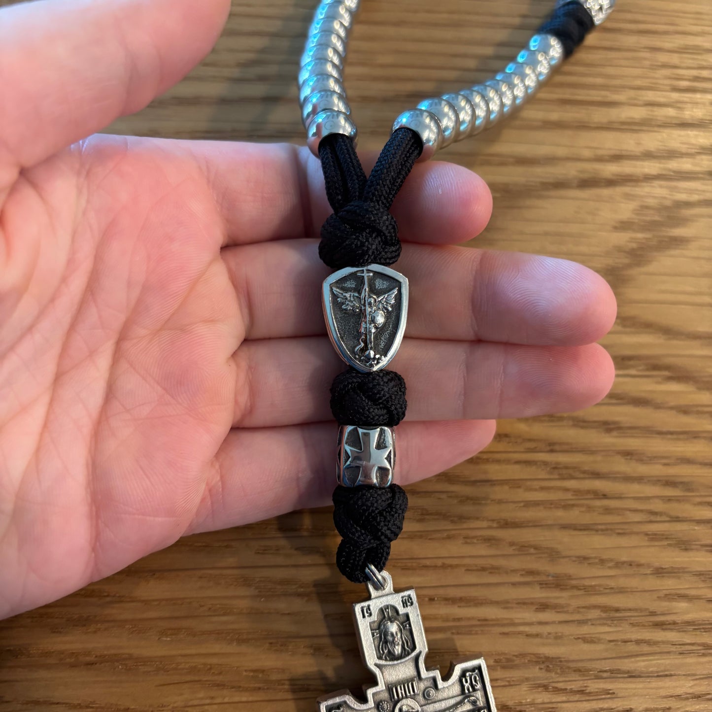 Double Corded 33 Bead Chotki with St Michael Centerpiece